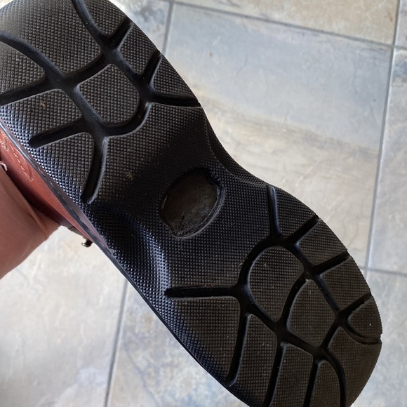 “DOUBLE H” Lace-up Boots Chestnut Colour Smooth & Ostrich with Kilties Size 9.5 - Picture 3 of 14